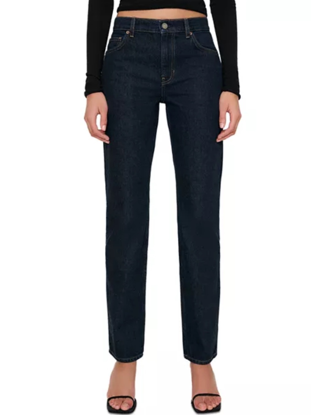 Reformation Greer Straight Leg Mid Rise Jeans